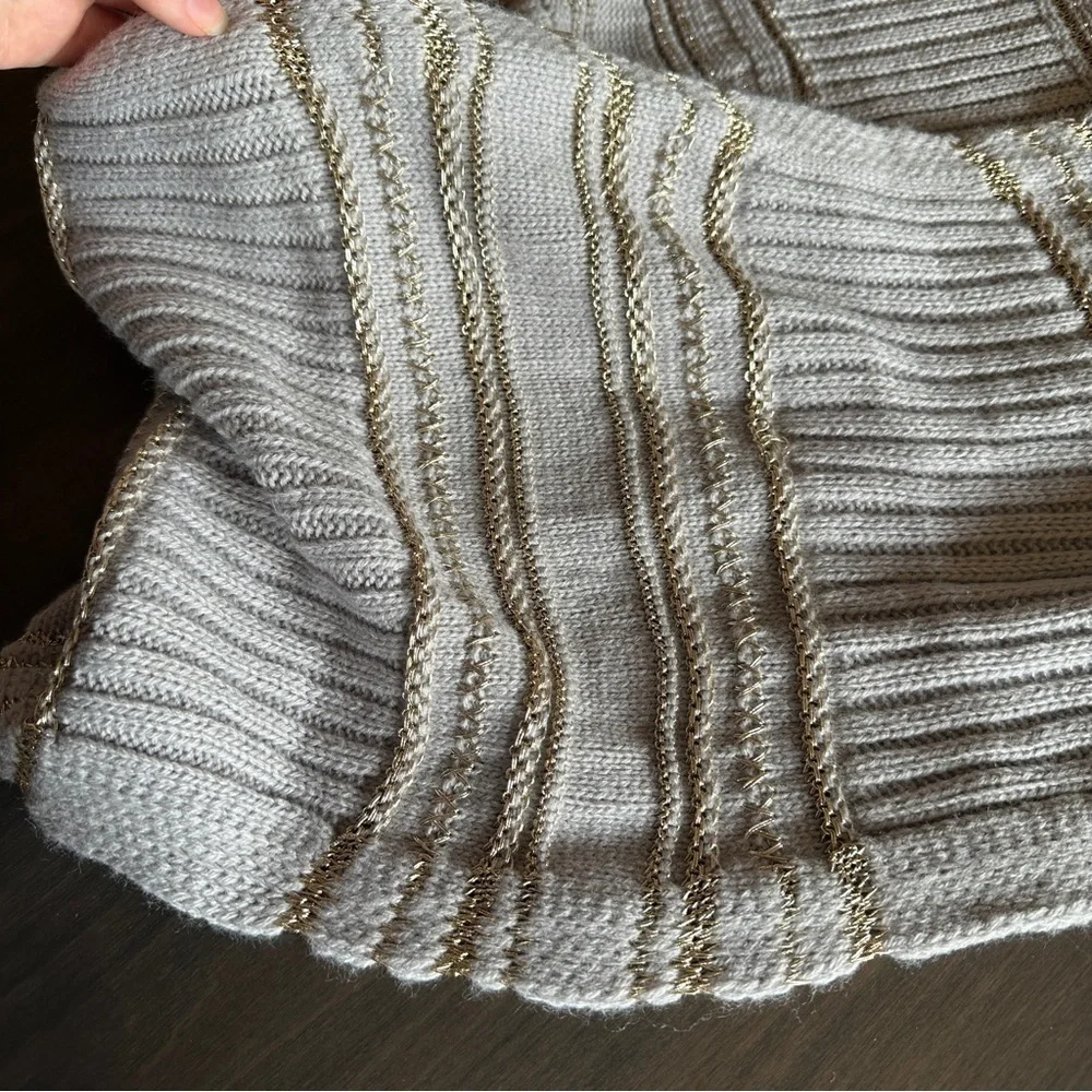 NWT Maurice’s Infinity Scarf Gray and Gold
